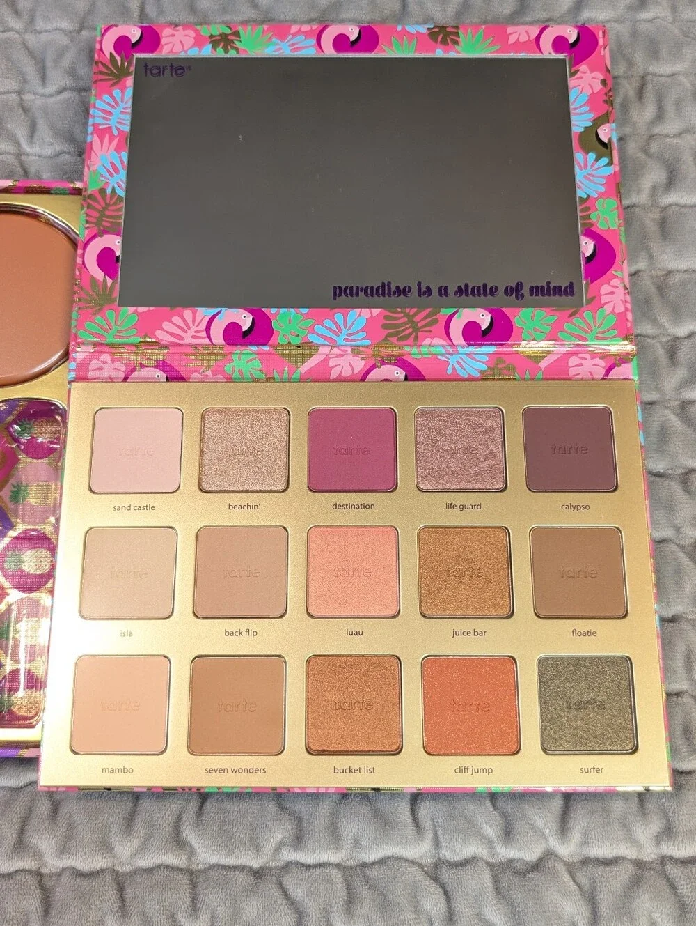 Tarte Passport To Paradise 4pc Collector's Set Eyeshadow Palette Missing Mascara - Picture 8 of 8